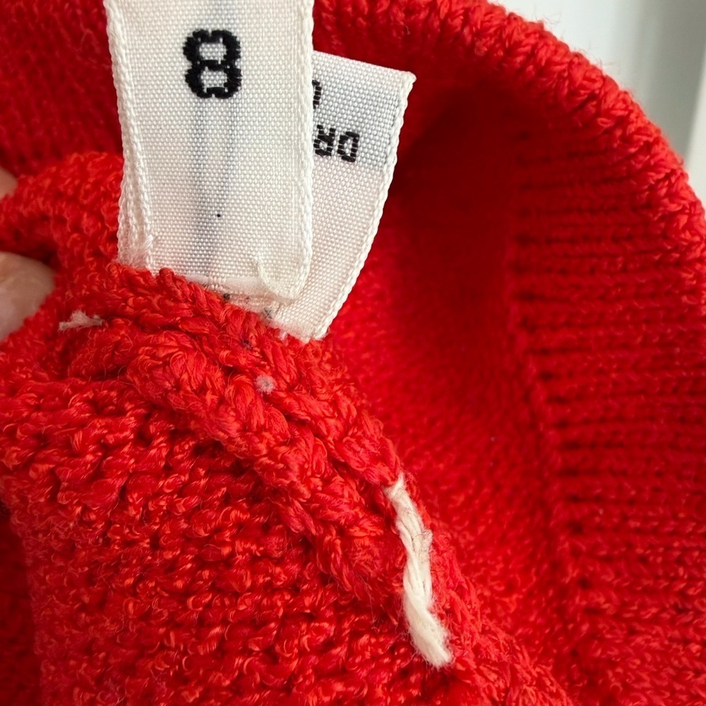 Vintage Red and Black Knit Cardigan with Coin Buttons – Medium - Picture 7 of 7